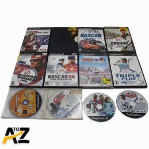 Lot of 12 Sony Playstation 2 PS2 Video Games hoops 2k6 Nascar MX Baseball Etc